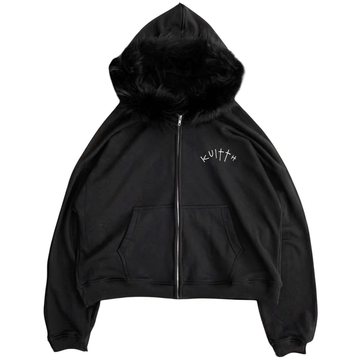FUR ZIP HOODIE