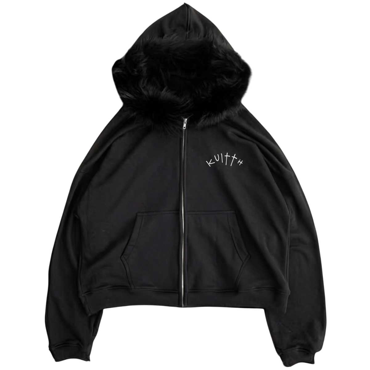 FUR ZIP HOODIE