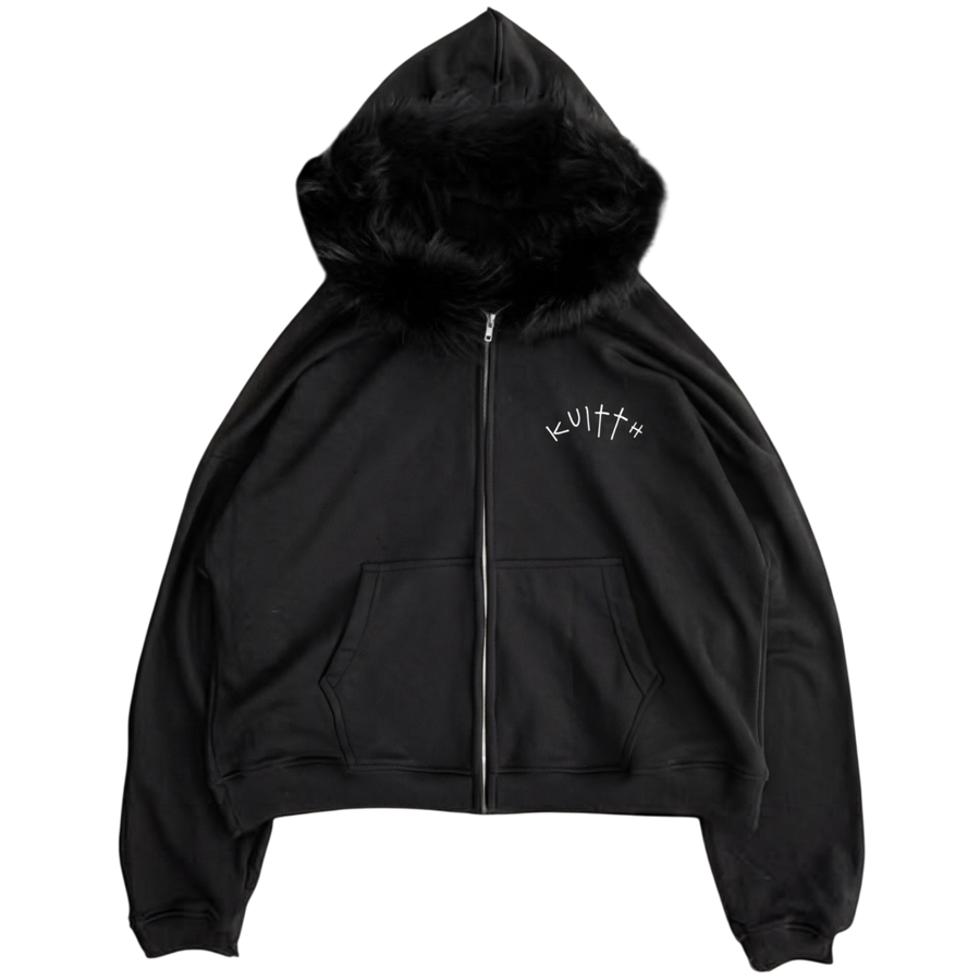 FUR ZIP HOODIE
